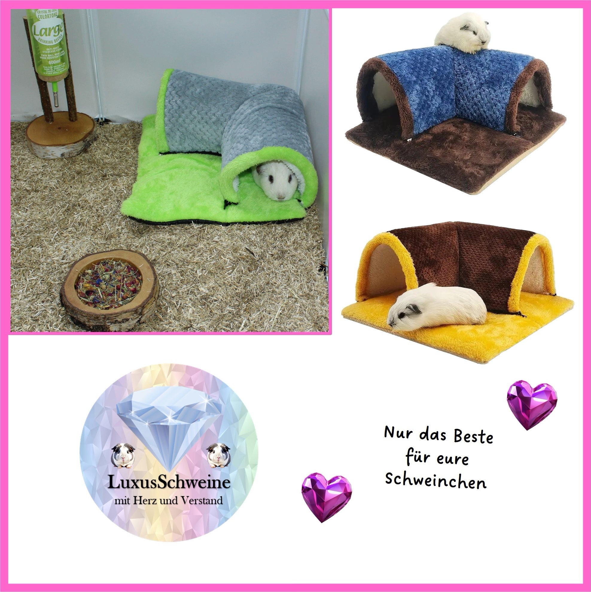🏰🐹 Ecktunnel für Meerschweinchen – Kuschelversteck mit Stil!