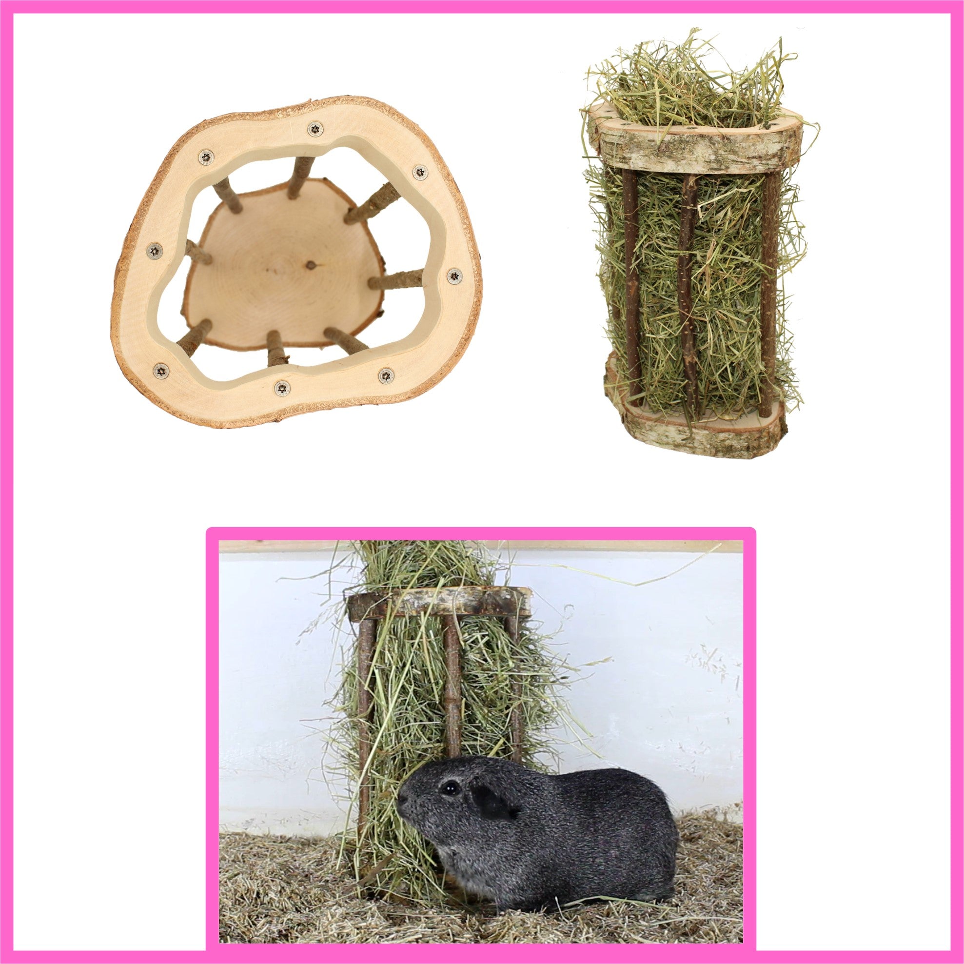 🌿🐹 Heuraufe „Easy Two“ – Nachhaltig, durchdacht & handgefertigt für deine Meerschweinchen!
