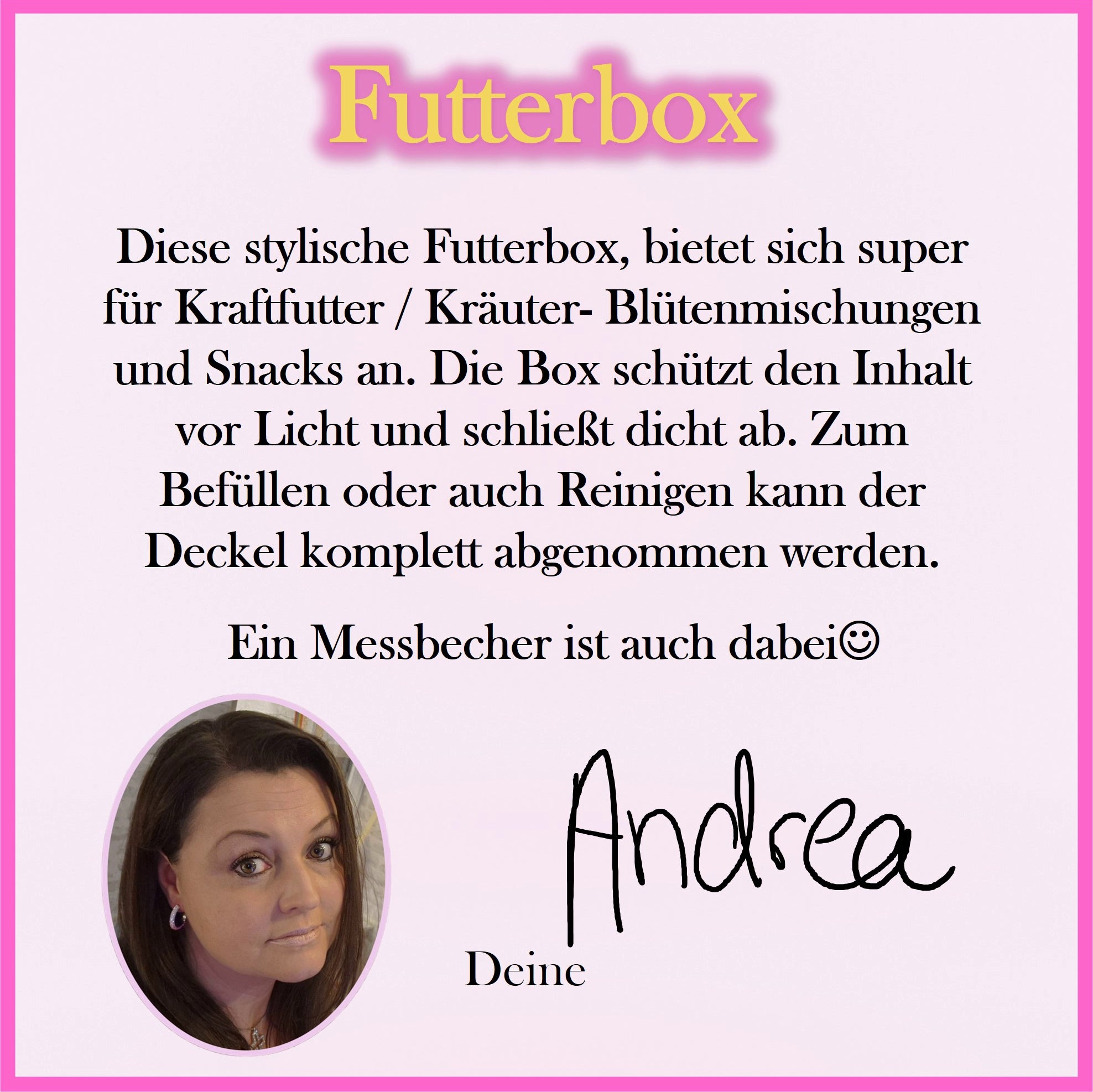 🐹🌟 Futterbox – Ein Hauch von Luxus für dein Futterlager!