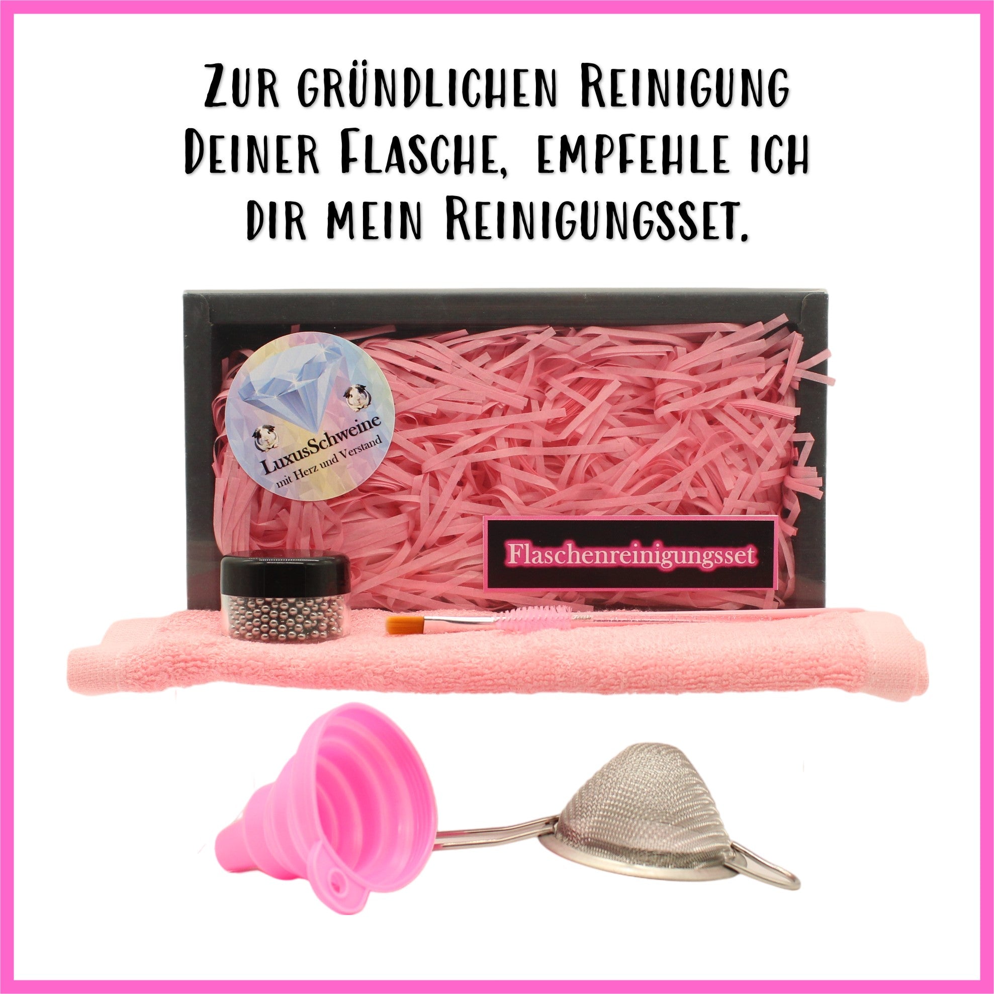 💦 Trinkstation für Meerschweinchen + Glasflasche