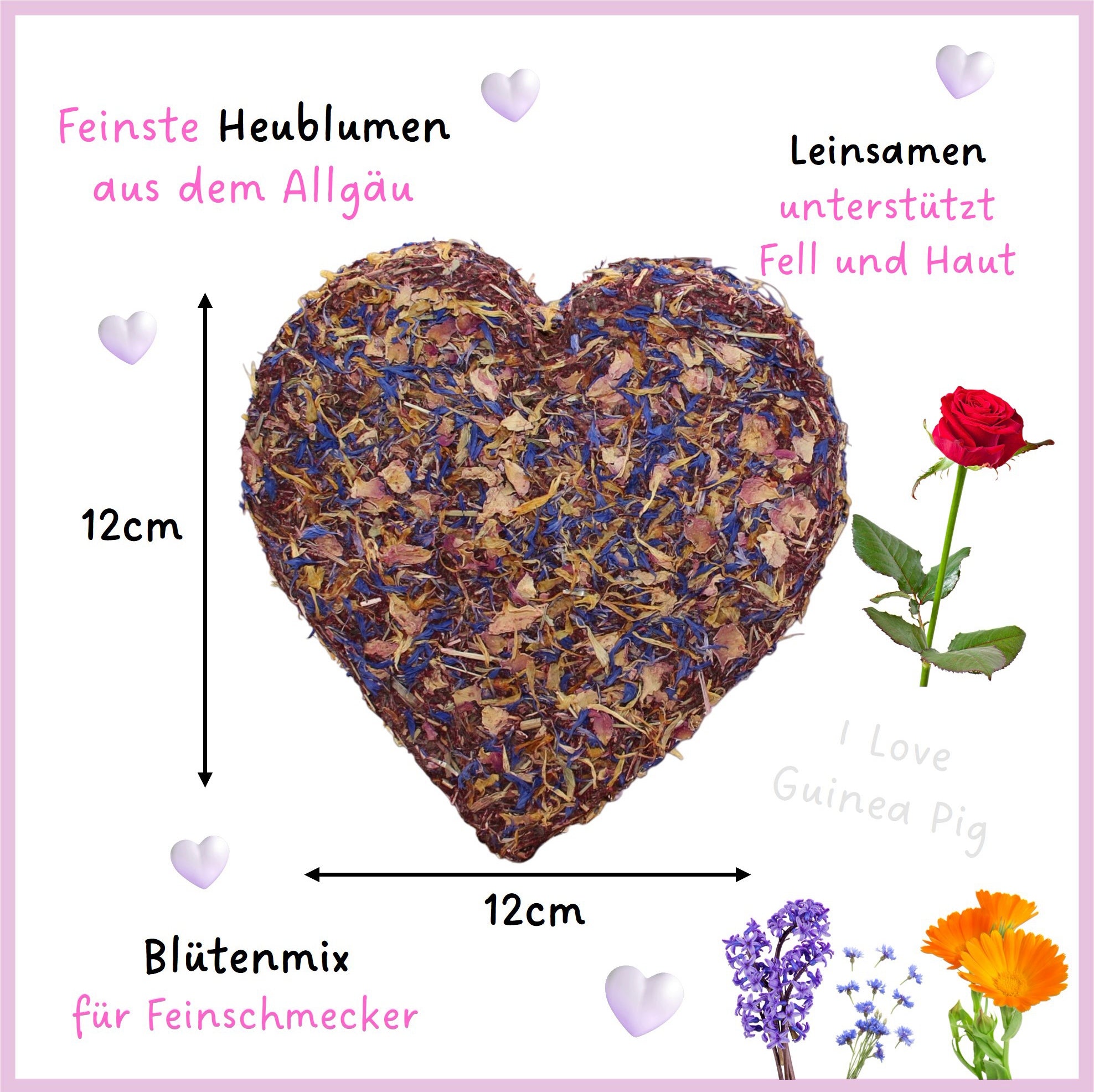 💜 Blütenherz – ein Herzensgruß für deine Meerschweinchen