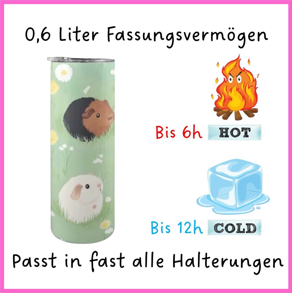 🌼 Trinkflasche „Wiesenzauber mit Meerschweinchen“