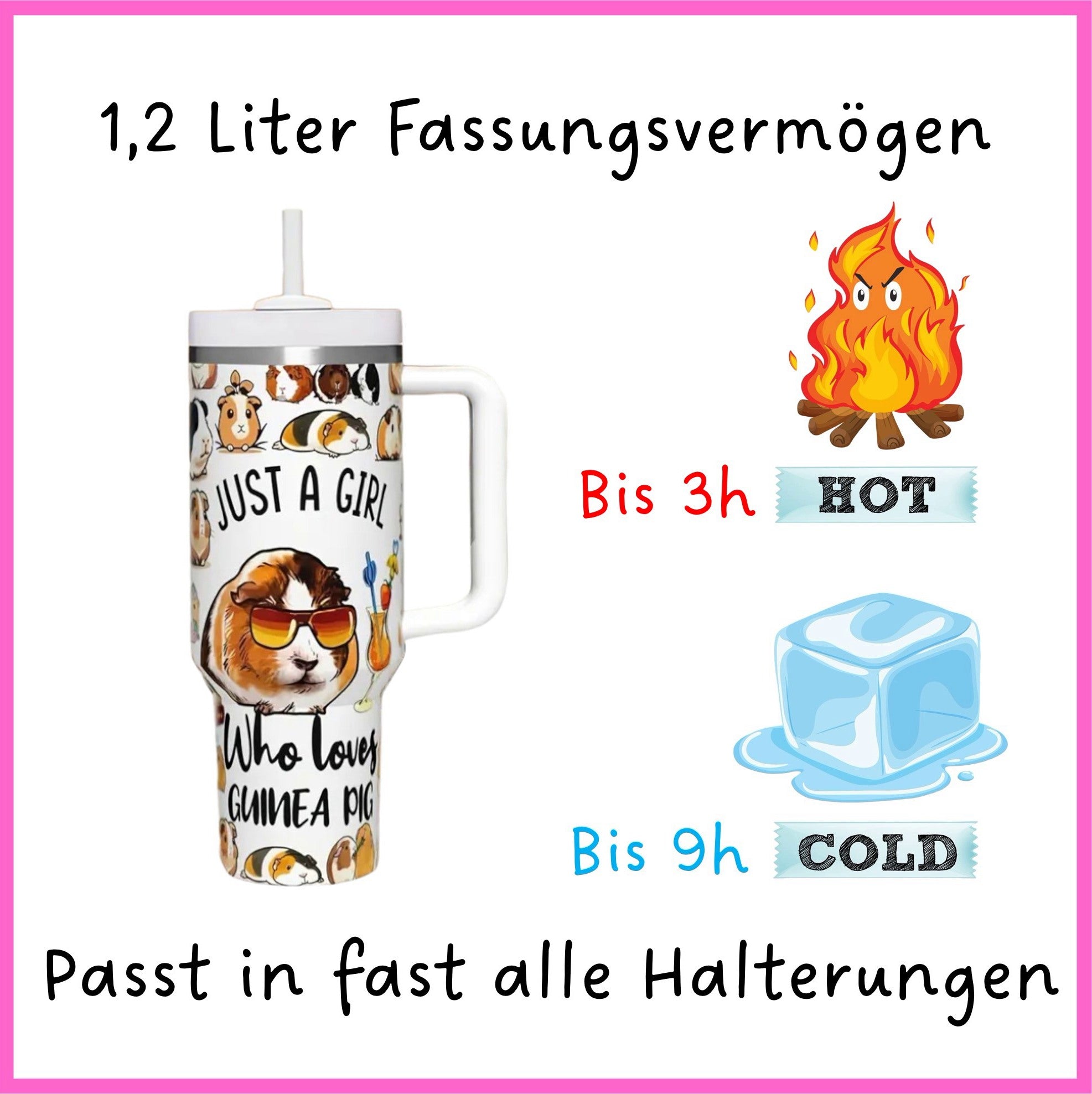 💕 Trend-Trinkflasche Just a Girl who loves Guinea Pigs