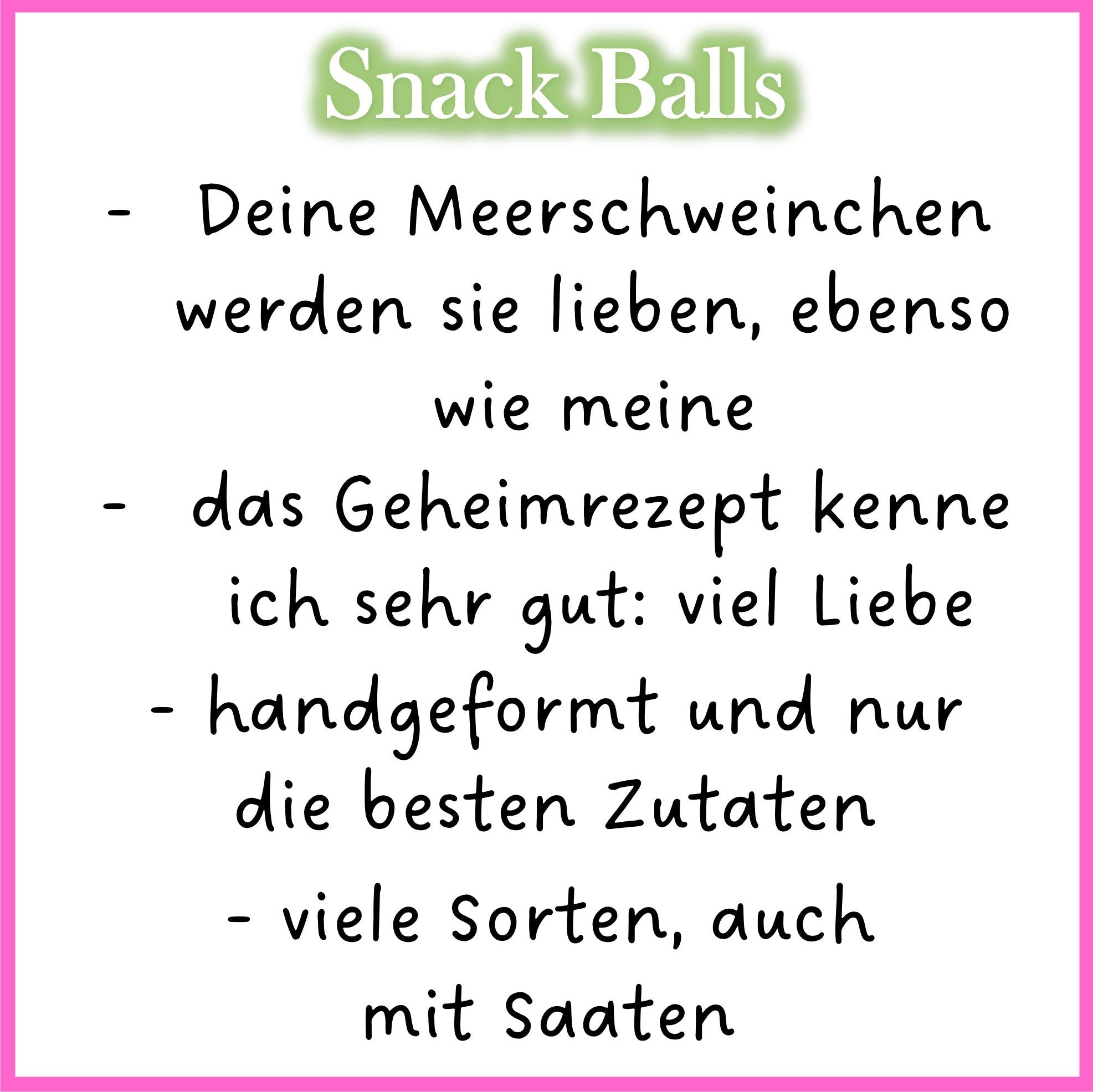 🟢 Snack Balls Original – Glücklichmacher für Meerschweinchen