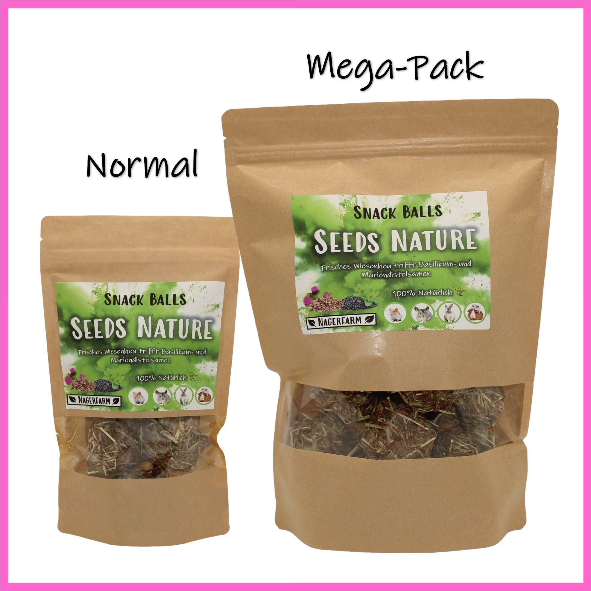 🟢 Snack Balls Seeds Nature – natürliche Vielfalt für gesunde Meerschweinchen