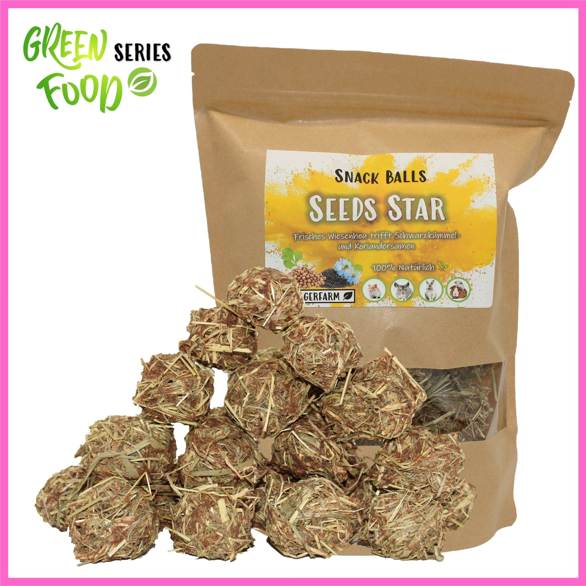 🟡 Snack Balls Seeds Star – kraftvolle Saaten-Snacks für Meerschweinchen