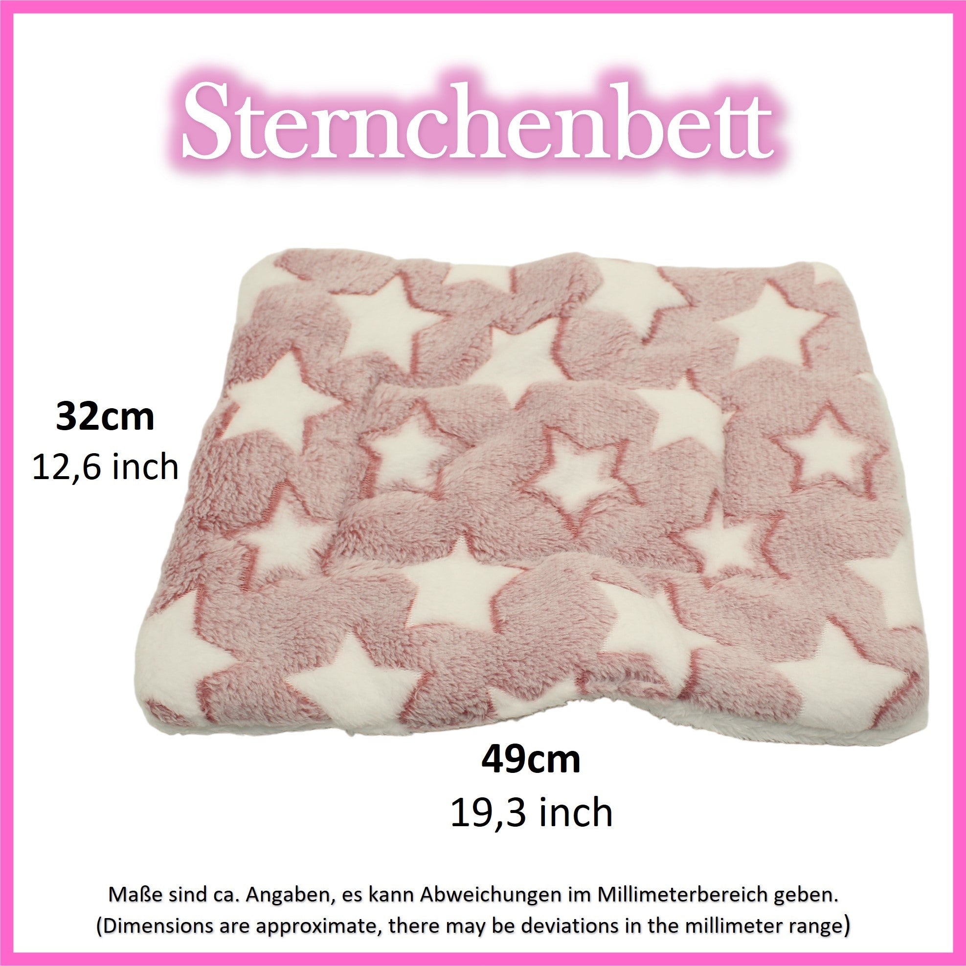 💗 Kuschelbett Sterne Rosa – weich & gemütlich für Meerschweinchen