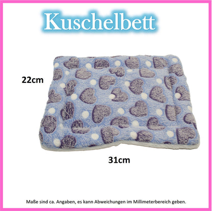 Kuschelbett - Herzen - Blau