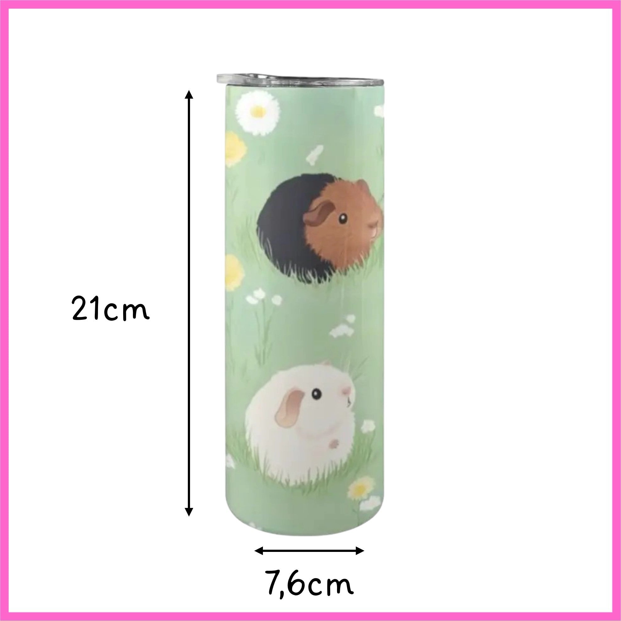 🌼 Trinkflasche „Wiesenzauber mit Meerschweinchen“