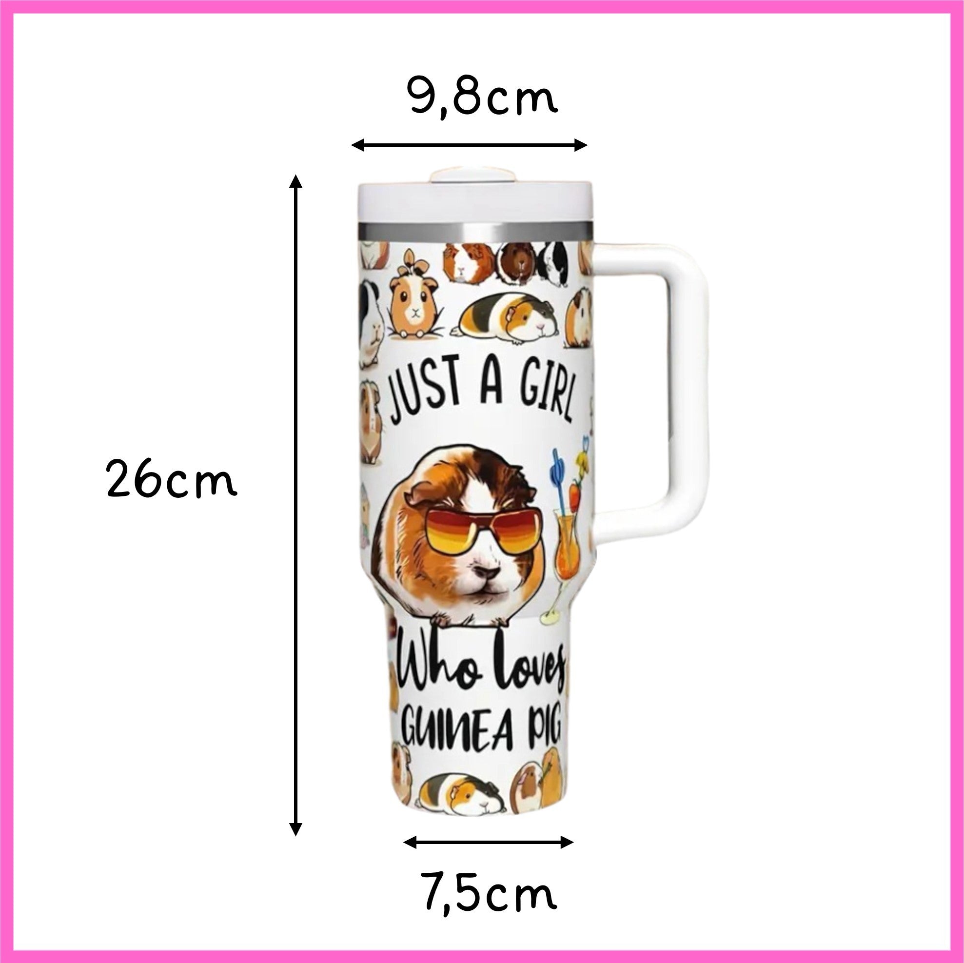 💕 Trend-Trinkflasche Just a Girl who loves Guinea Pigs