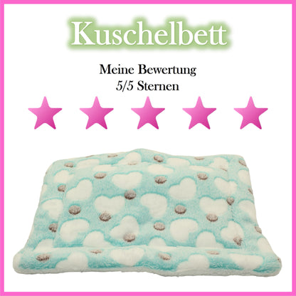 Kuschelbett - Herzen - Türkis