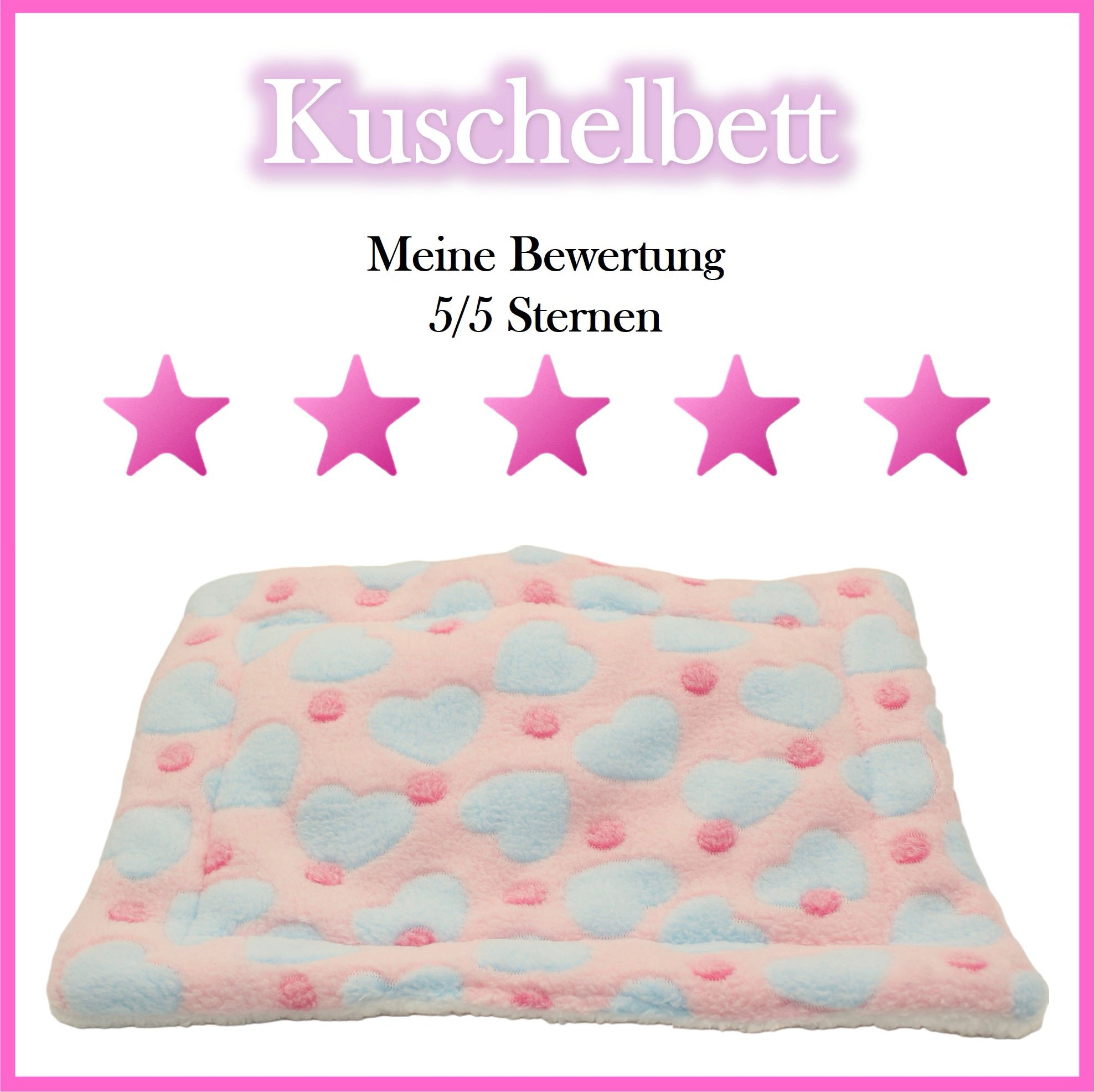 🤍Kuschelbett - Herzen Rosa