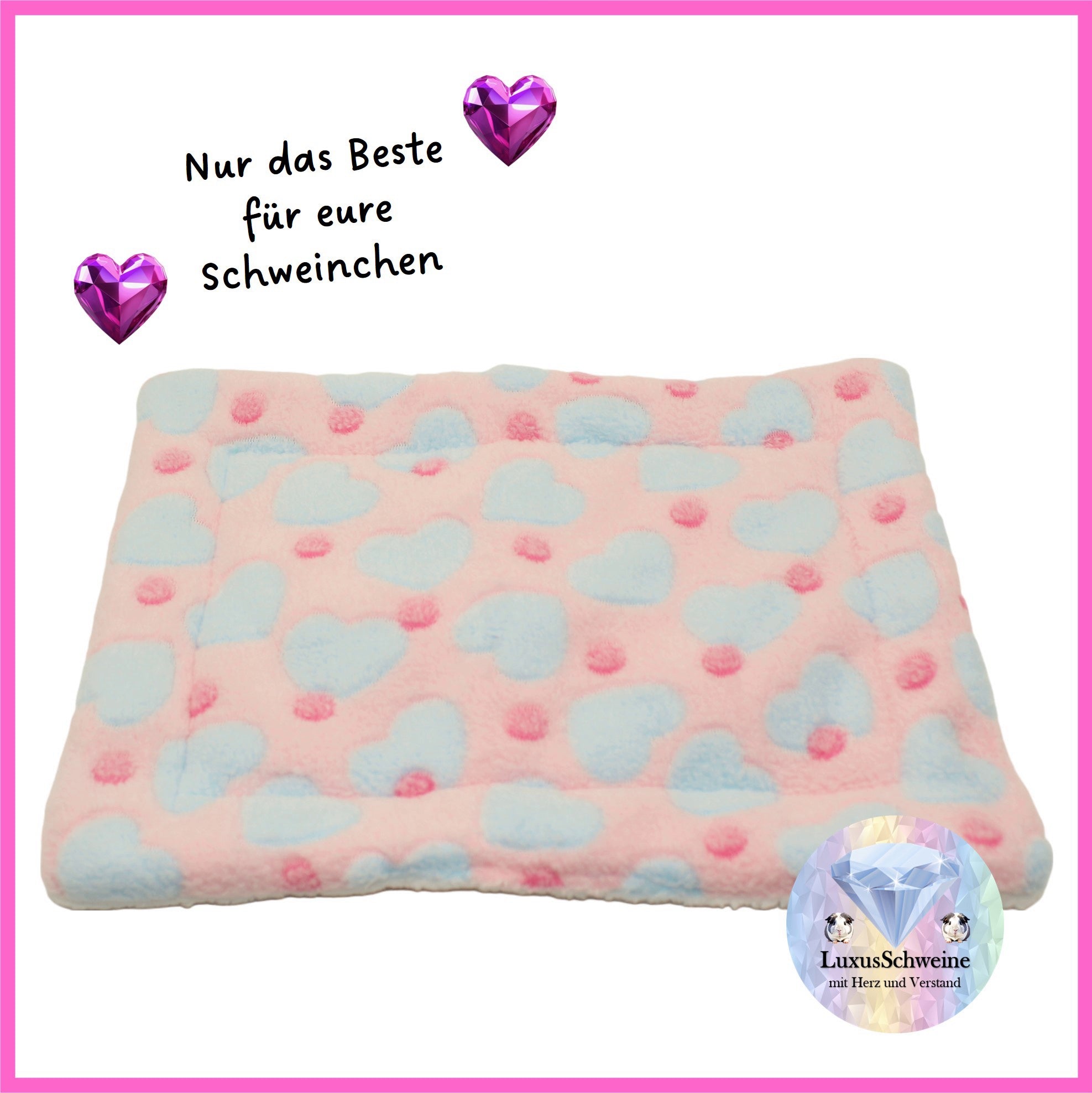 🤍Kuschelbett - Herzen Rosa