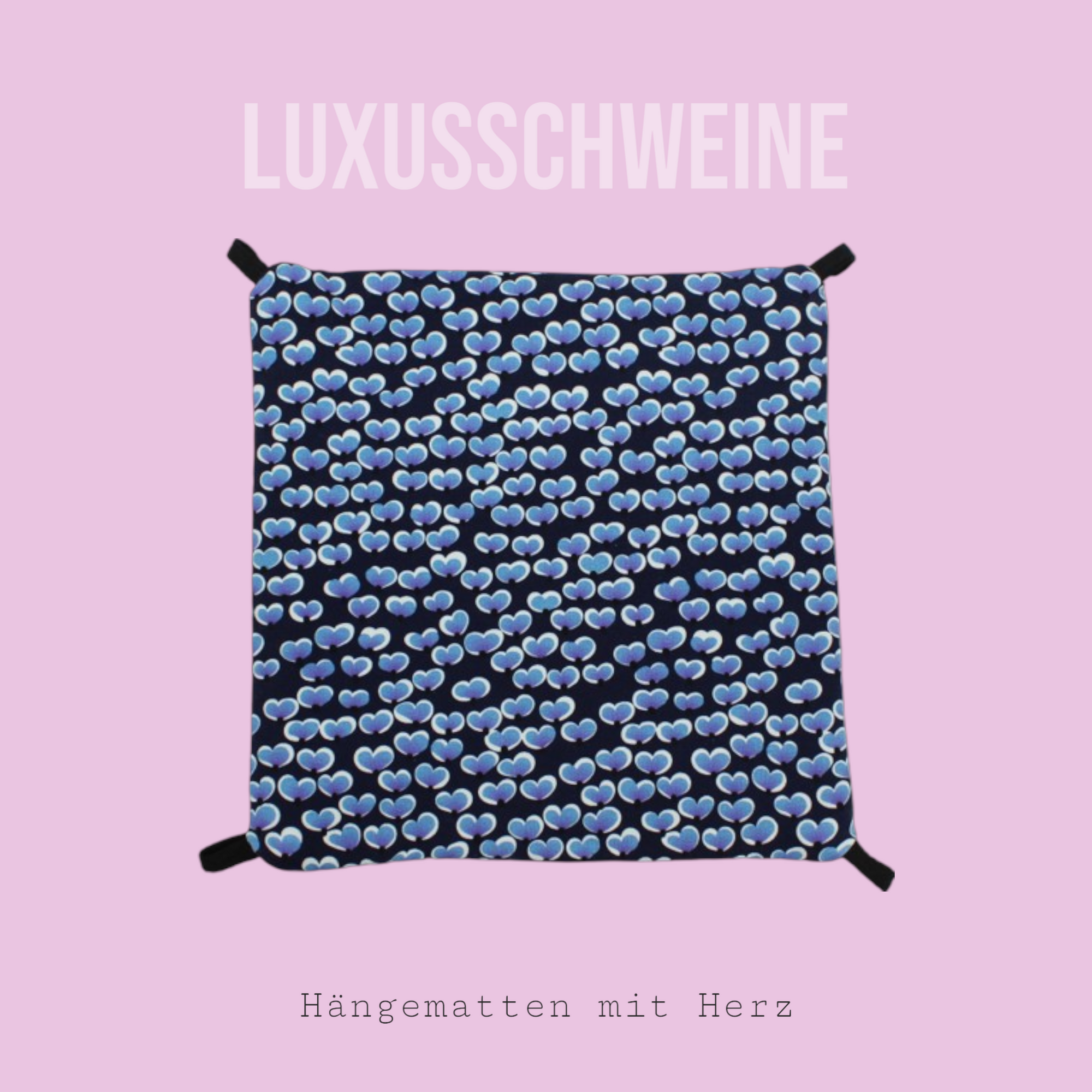💙 Hängematte „Kleine Blaue Herzen“ – Herzdesign für Kuschelprofis