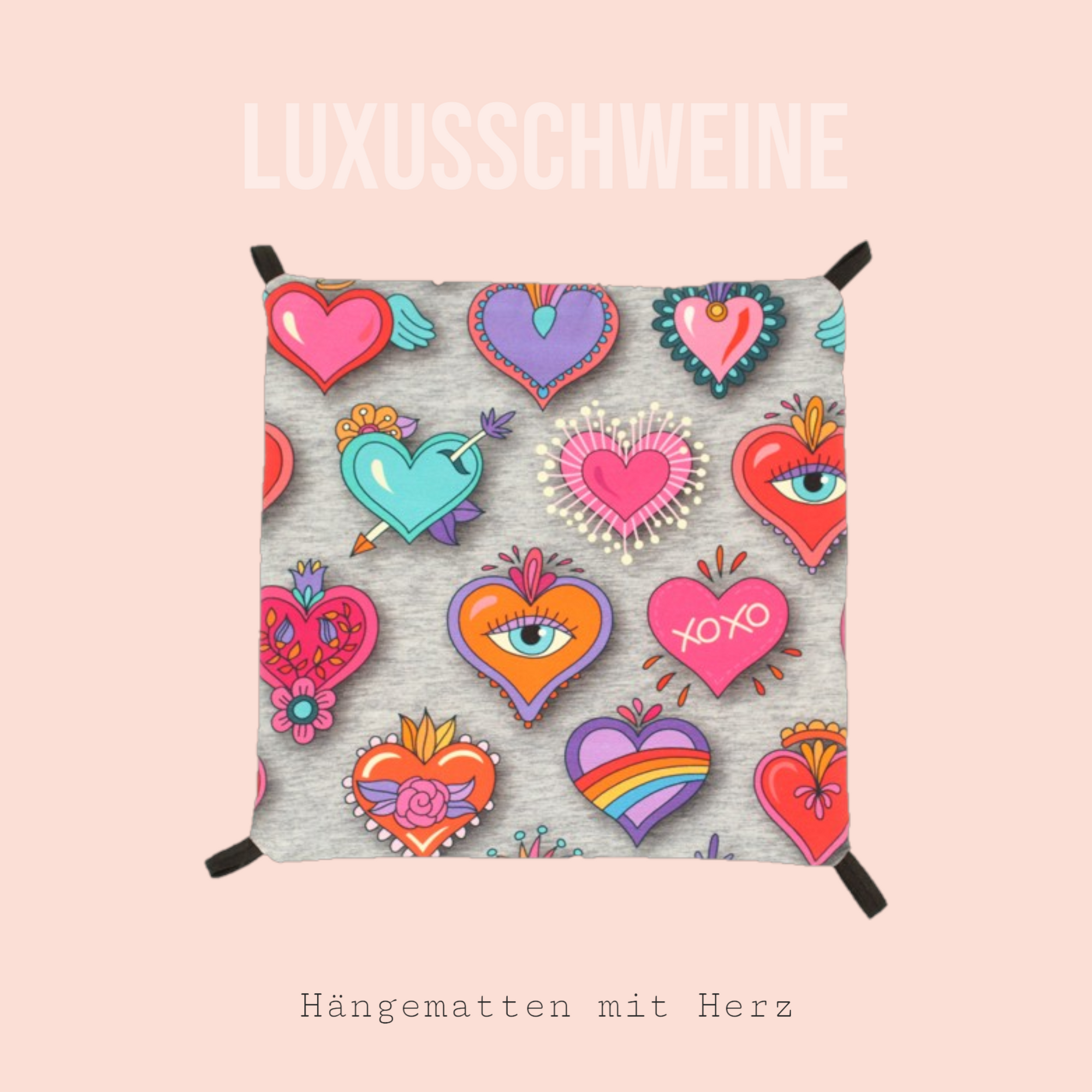 💌 Hängematte „Love Letter“ – Kuschelträume für kleine Meerschweinchen