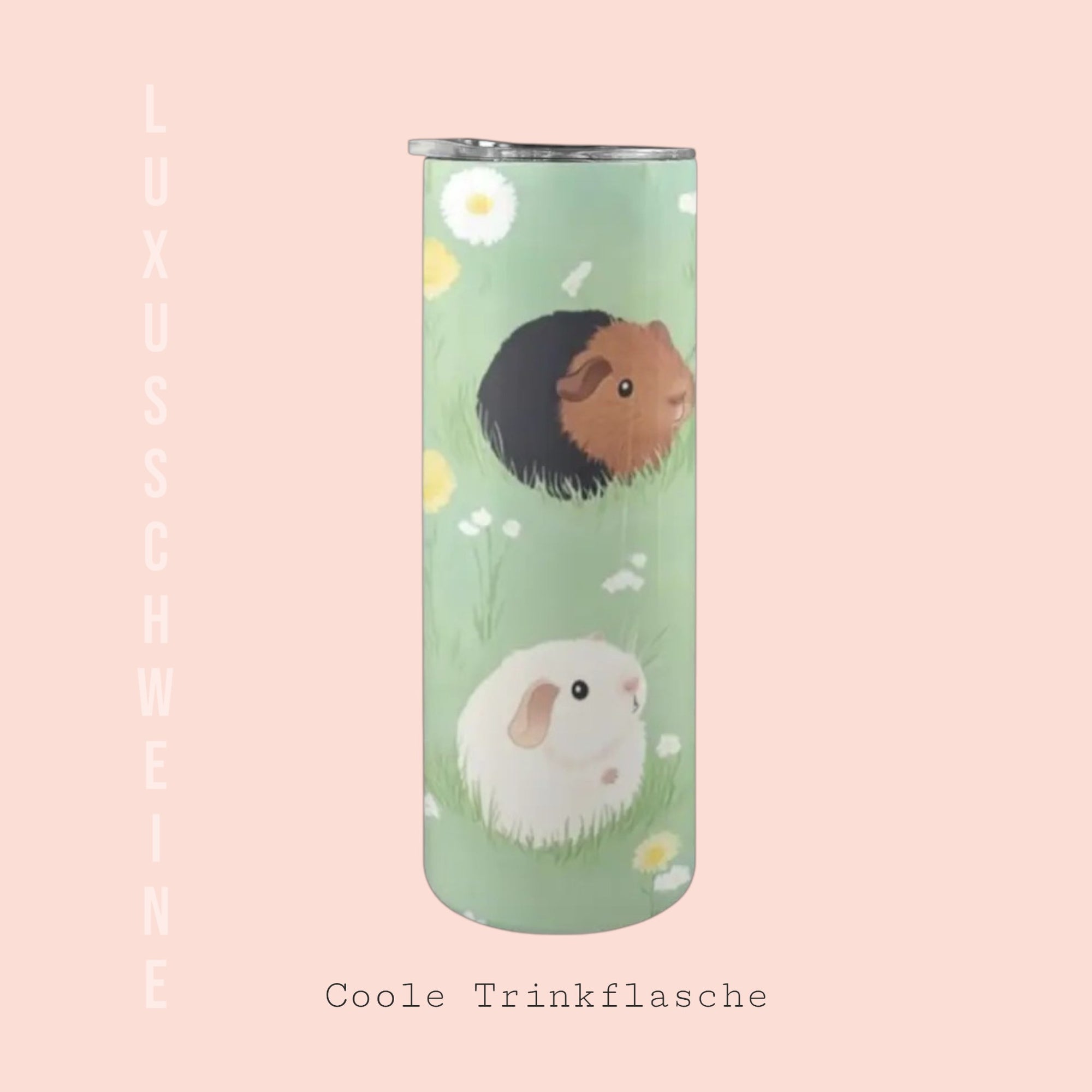 🌼 Trinkflasche „Wiesenzauber mit Meerschweinchen“