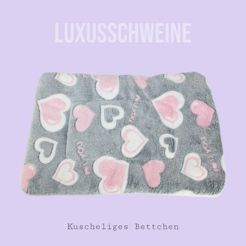 Kuschelbett - Herzen - Grau/Rosa