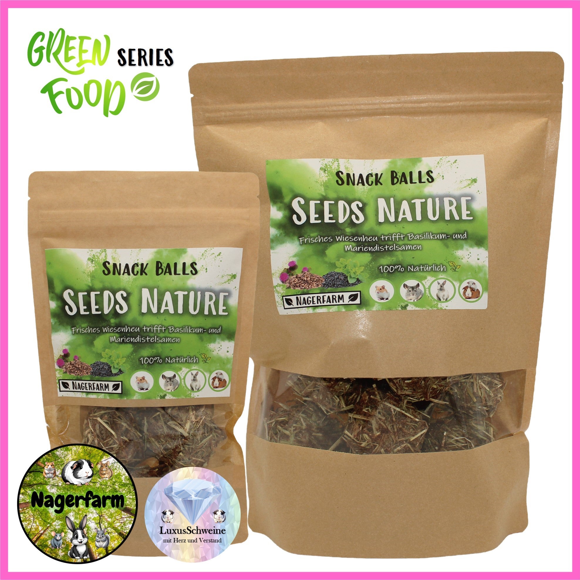 🟢 Snack Balls Seeds Nature – natürliche Vielfalt für gesunde Meerschweinchen