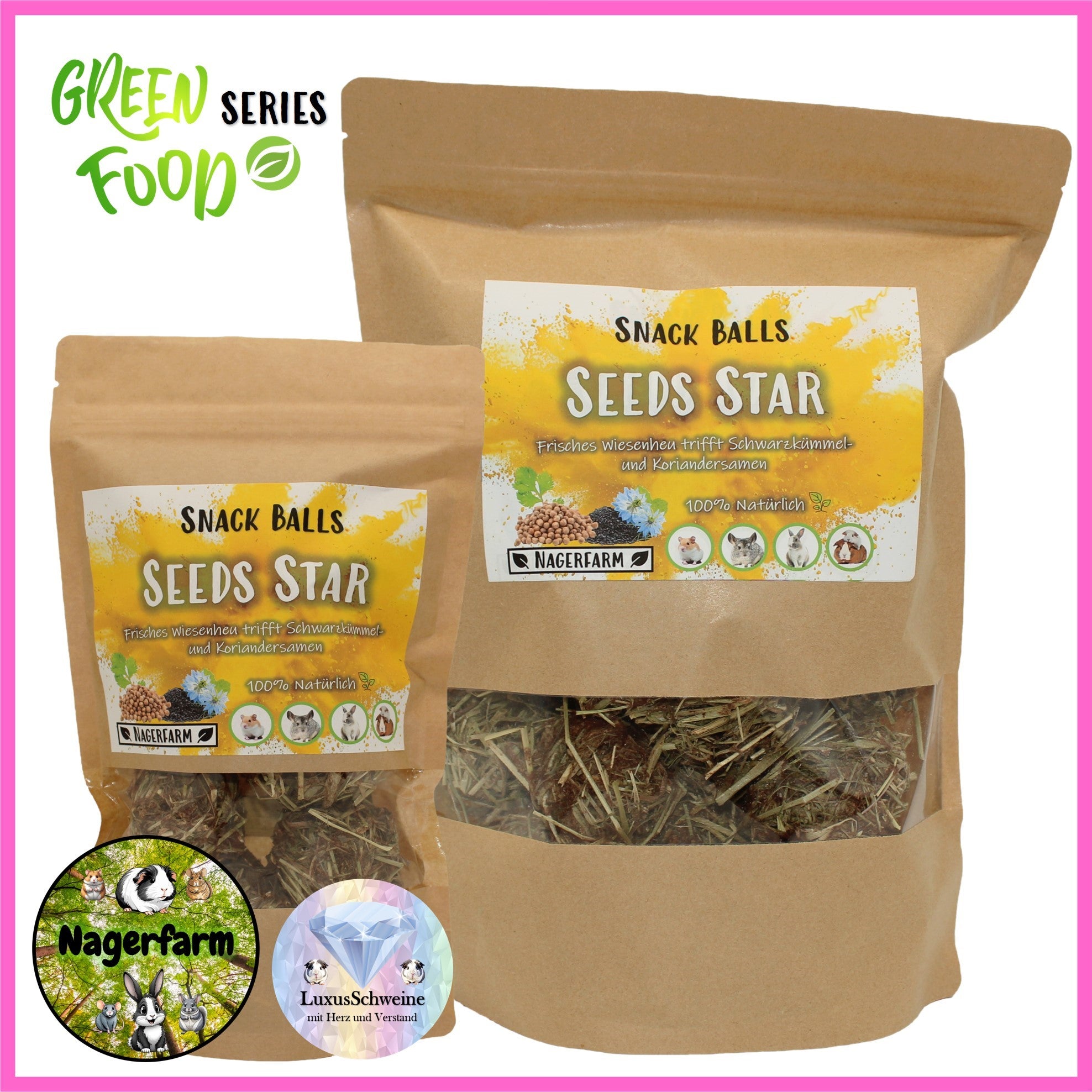 🟡 Snack Balls Seeds Star – kraftvolle Saaten-Snacks für Meerschweinchen