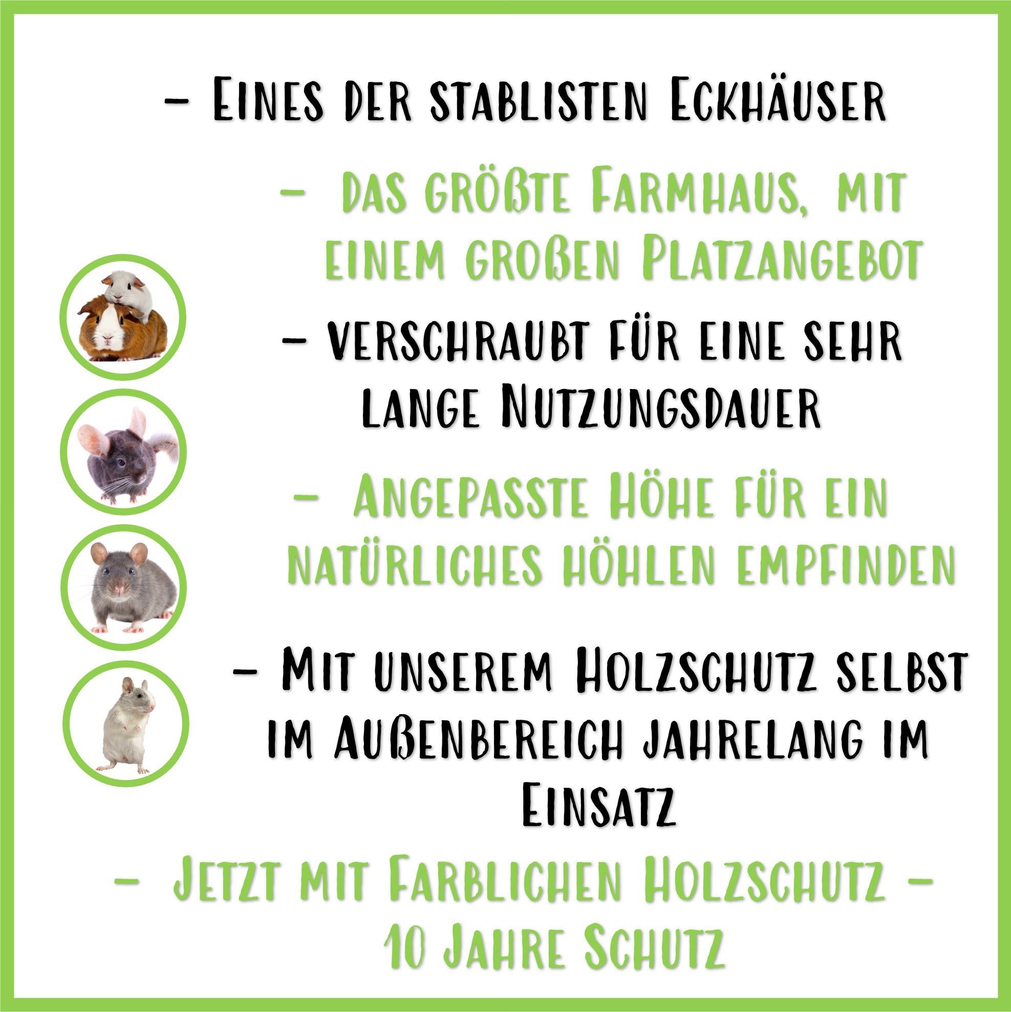 🏢Farmhaus 3.2 – Geräumiges Eckhaus für deine Meerschweinchen