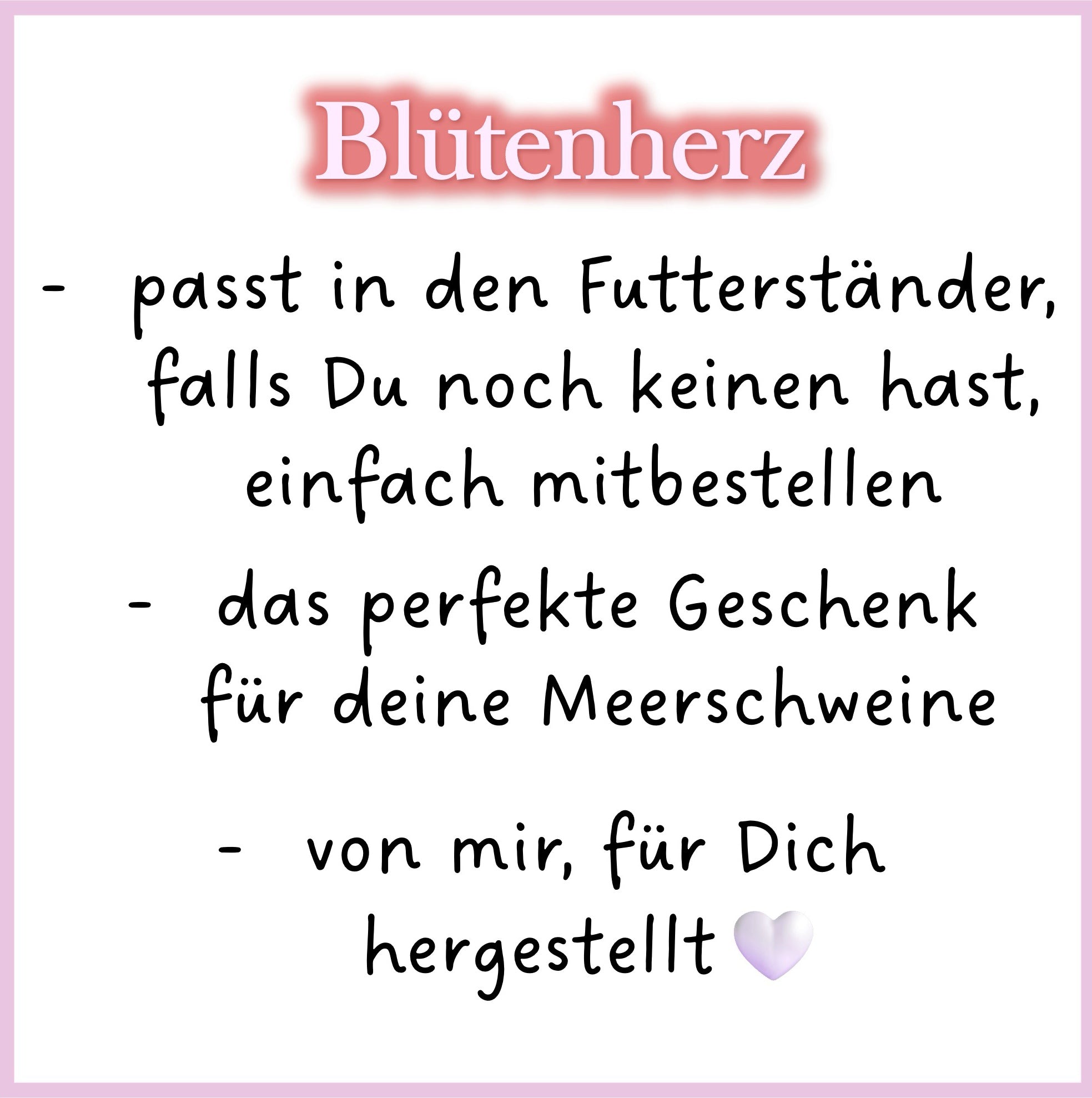 💜 Blütenherz – ein Herzensgruß für deine Meerschweinchen