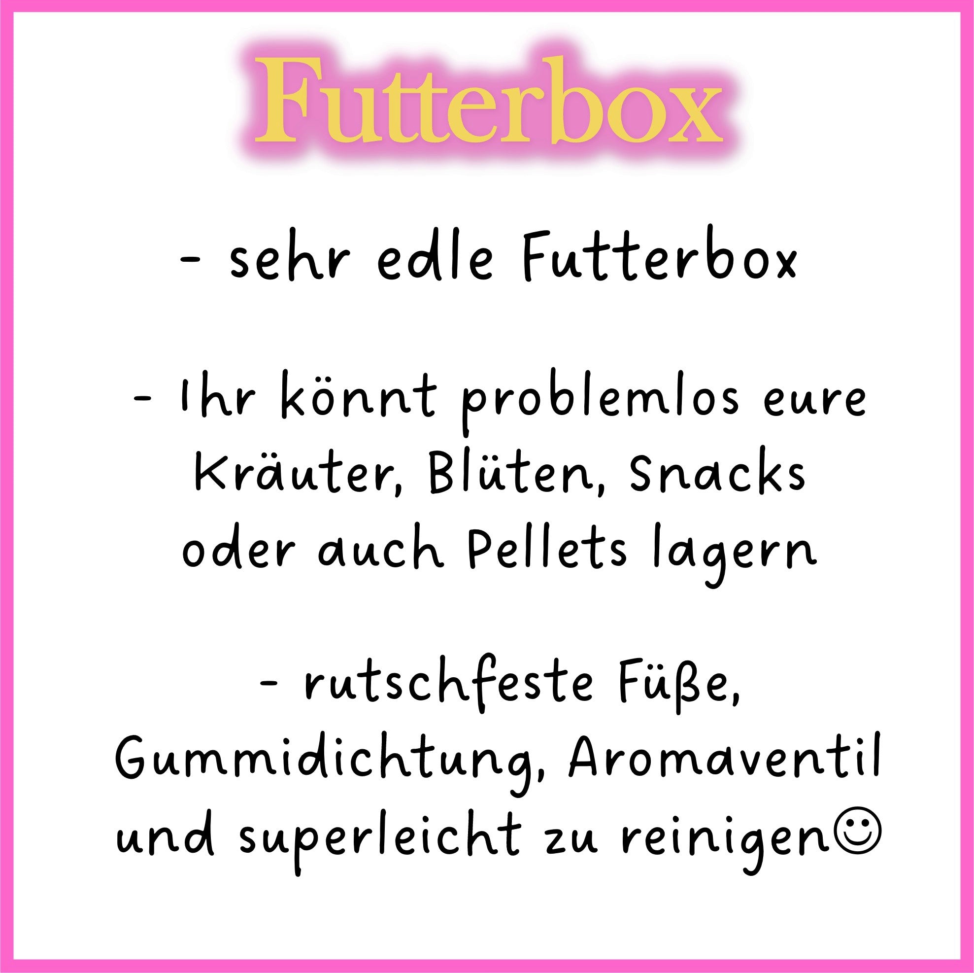 🐹🌟 Futterbox – Ein Hauch von Luxus für dein Futterlager!