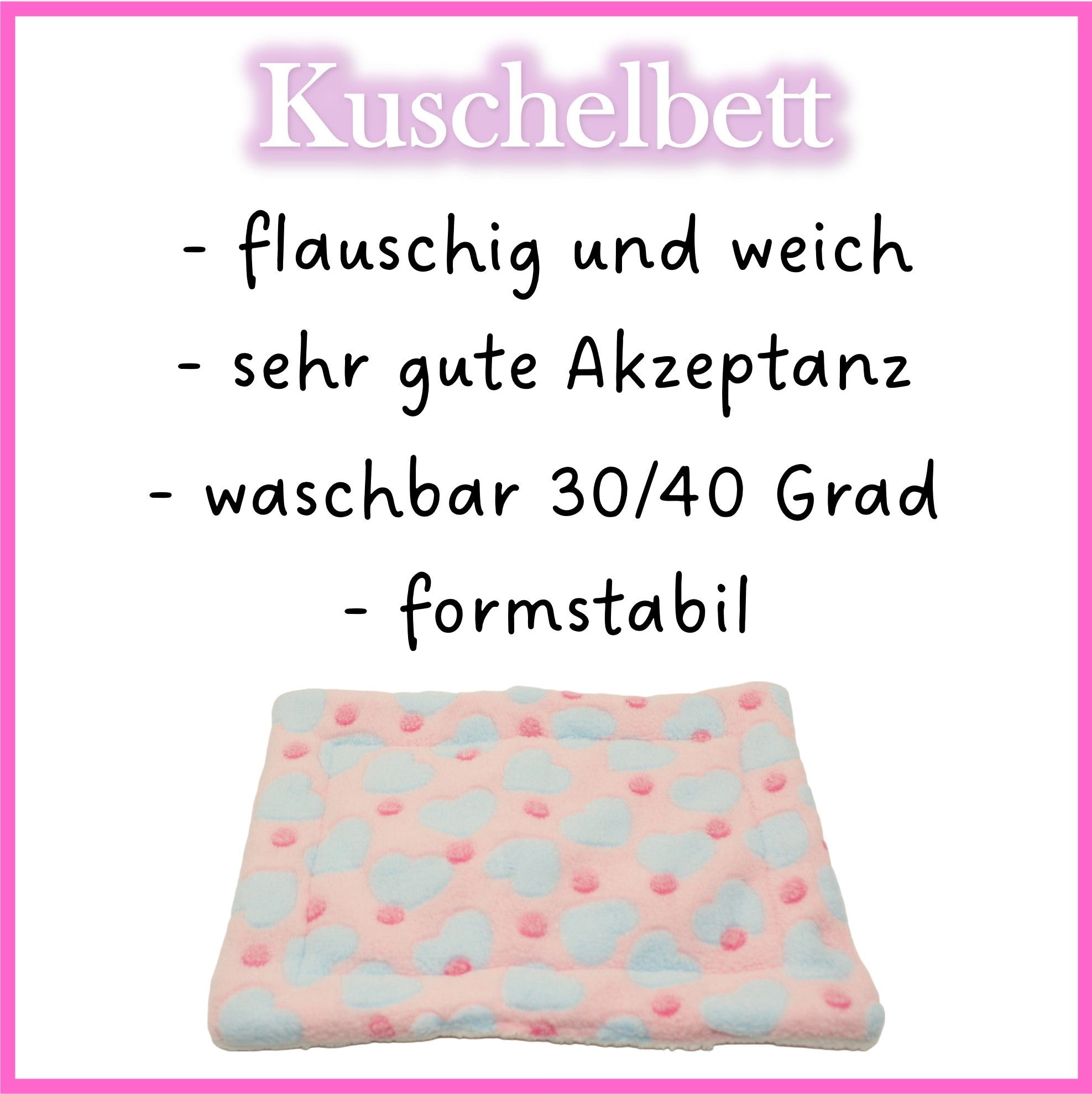 🤍Kuschelbett - Herzen Rosa