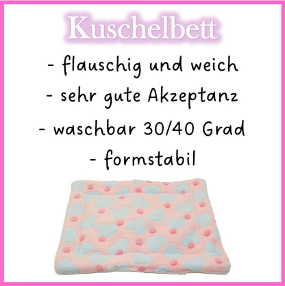 Kuschelbett - Herzen - Rosa