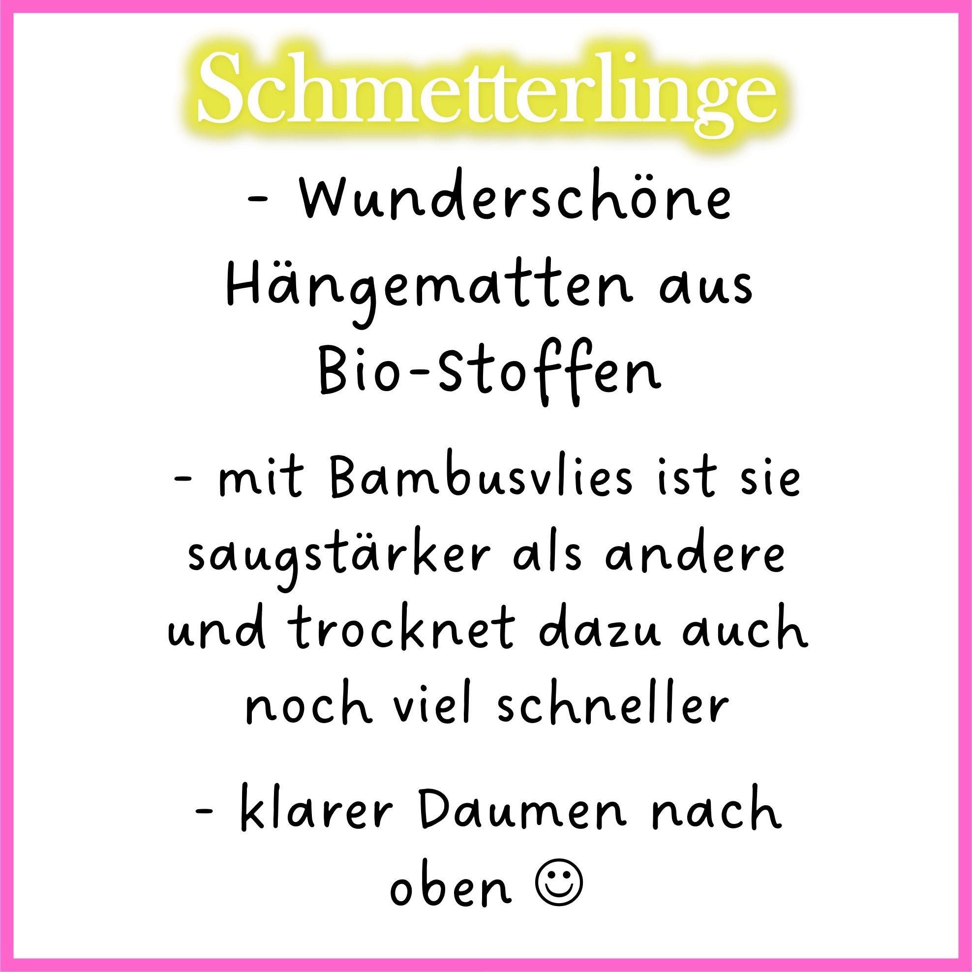 🦋 Hängematte „Butterfly“ – Leichte Flatterfreiheit für deine Meeris