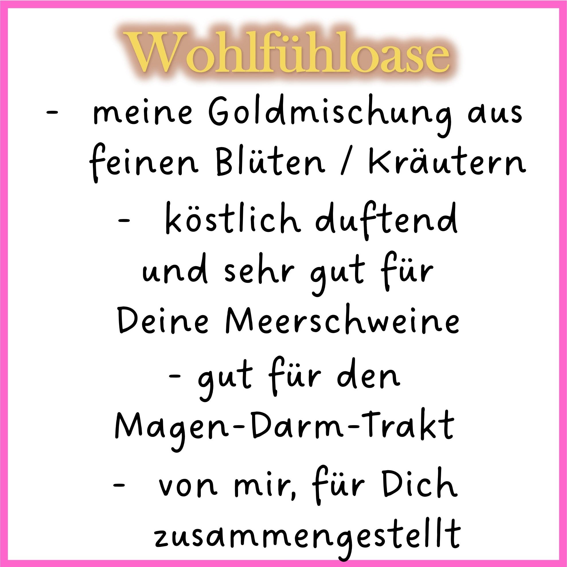 🌸 Wohlfühloase – Blüten- & Kräutermix für glückliche Meerschweinchen