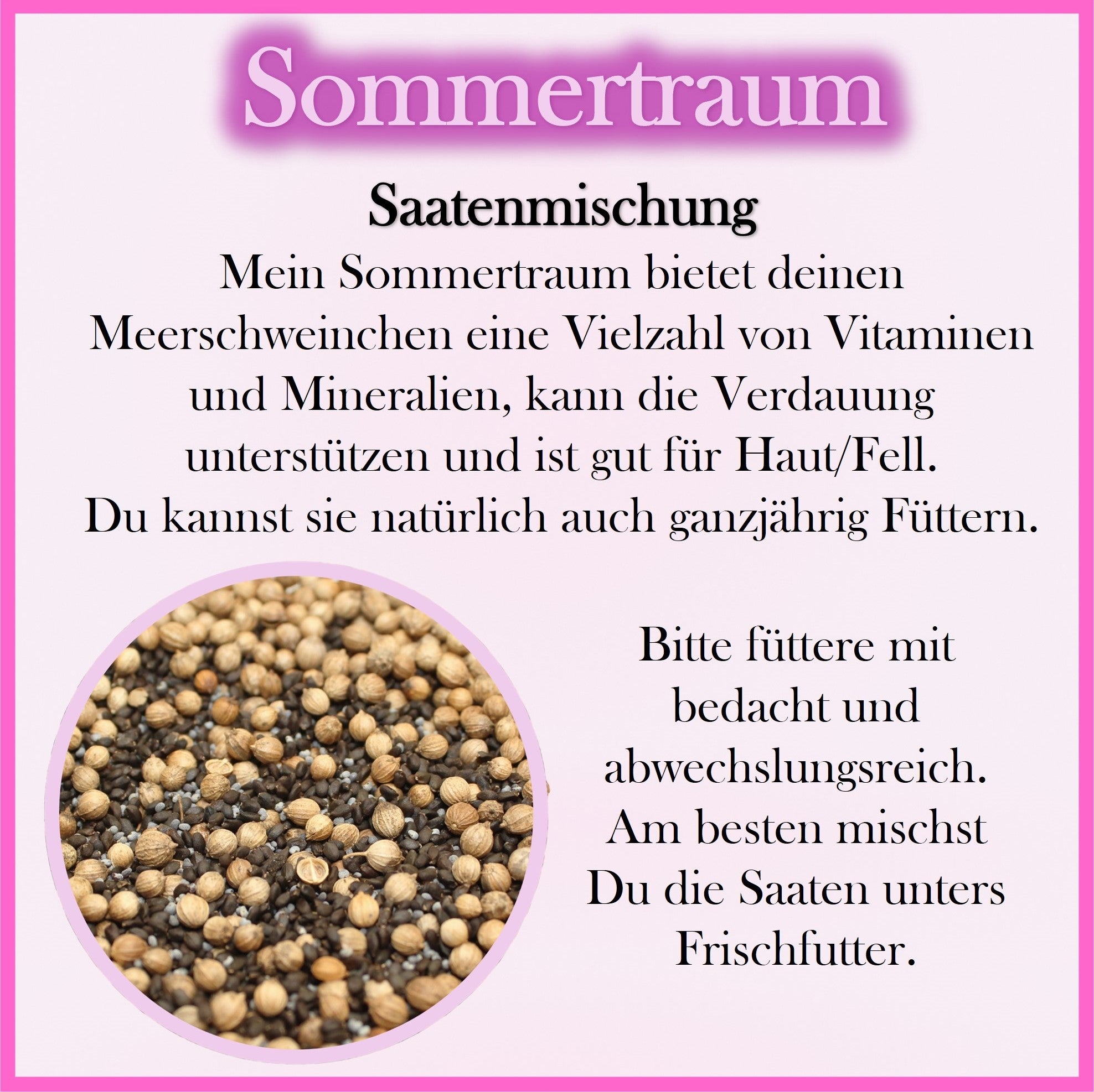 🌞 Saatenmischung „Sommertraum“ – leicht & aromatisch durch den Sommer