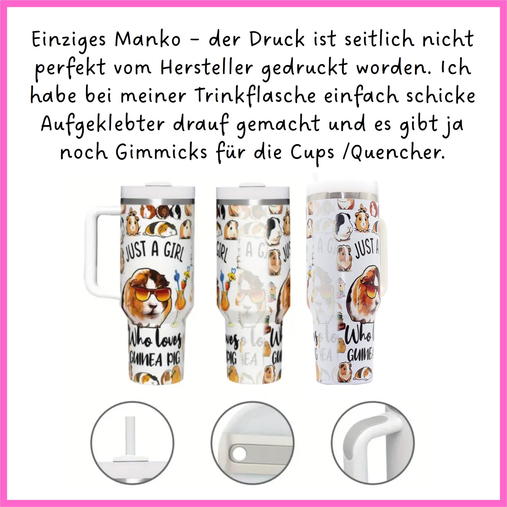 💕 Trend-Trinkflasche Just a Girl who loves Guinea Pigs